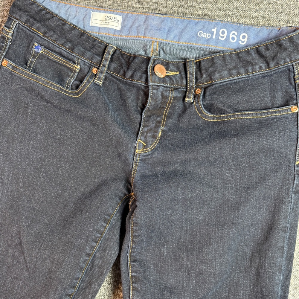 Womens Gap 1969 Jeans | Size 29/8a‎ | Dark Wash Curvy Flare Denim